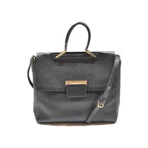 FURLA Artesia Bag Black Leather Handbag Shoulder